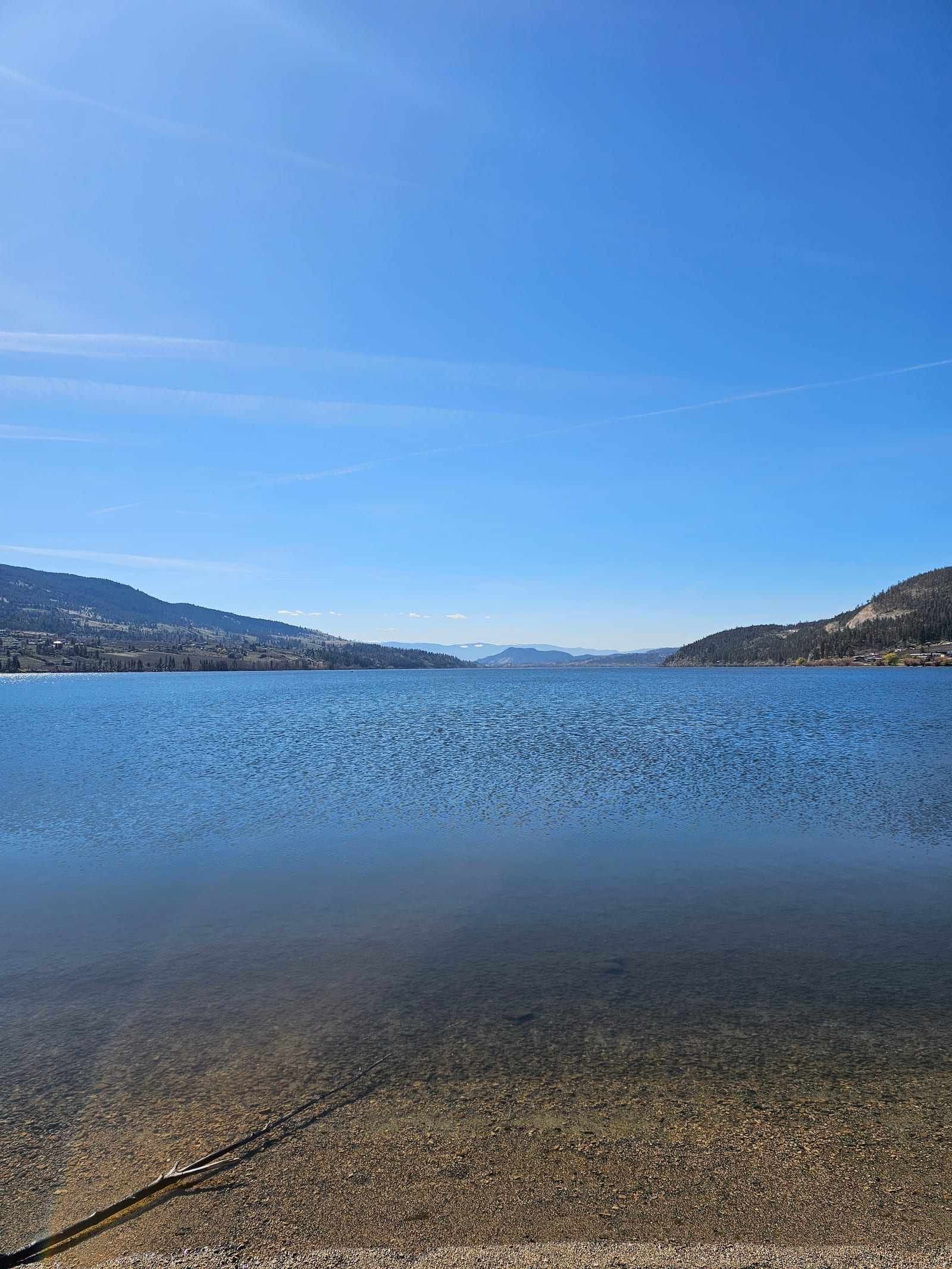 Wood Lake from the Oyama beach, between Kelowna and Vernon in the heart of Lake Country, BC
